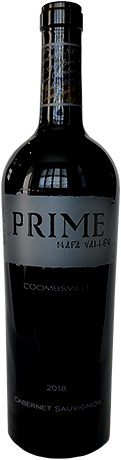 Prime Napa Valley cabernet wine bottle